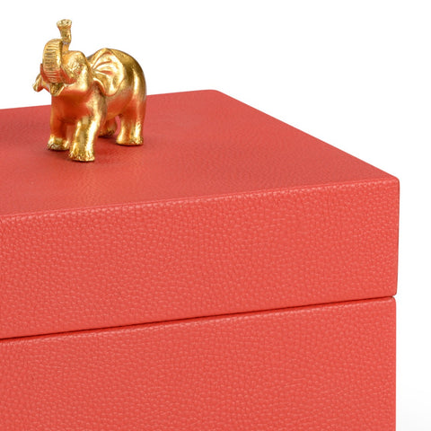 Coralie Red Elephant Box