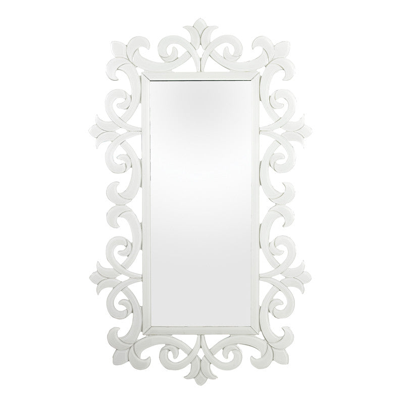 Anna White Glass Mirror