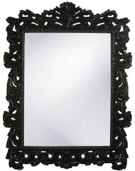 Josephine Ornate Floor Mirror in Black