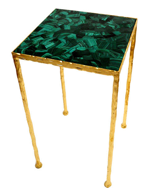 Malachite Toby Side Table