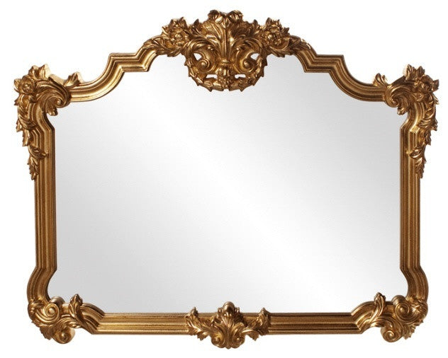 Gwynevere Gold Overmantle Mirror