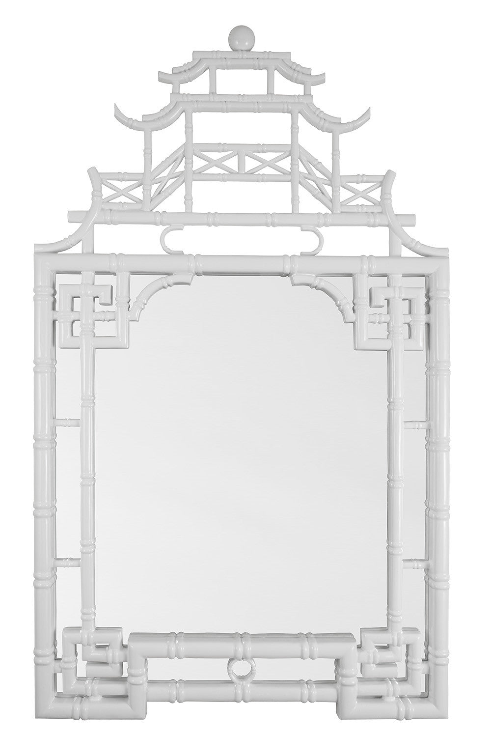 White Lacquer Pagoda Mirror