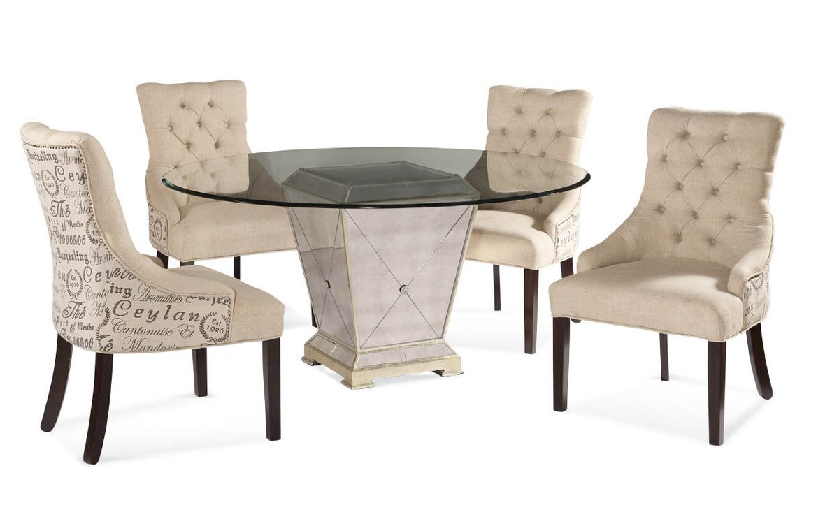 Script and Mirrors Dining Set