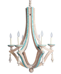 Cabachon Chandelier in Turquoise