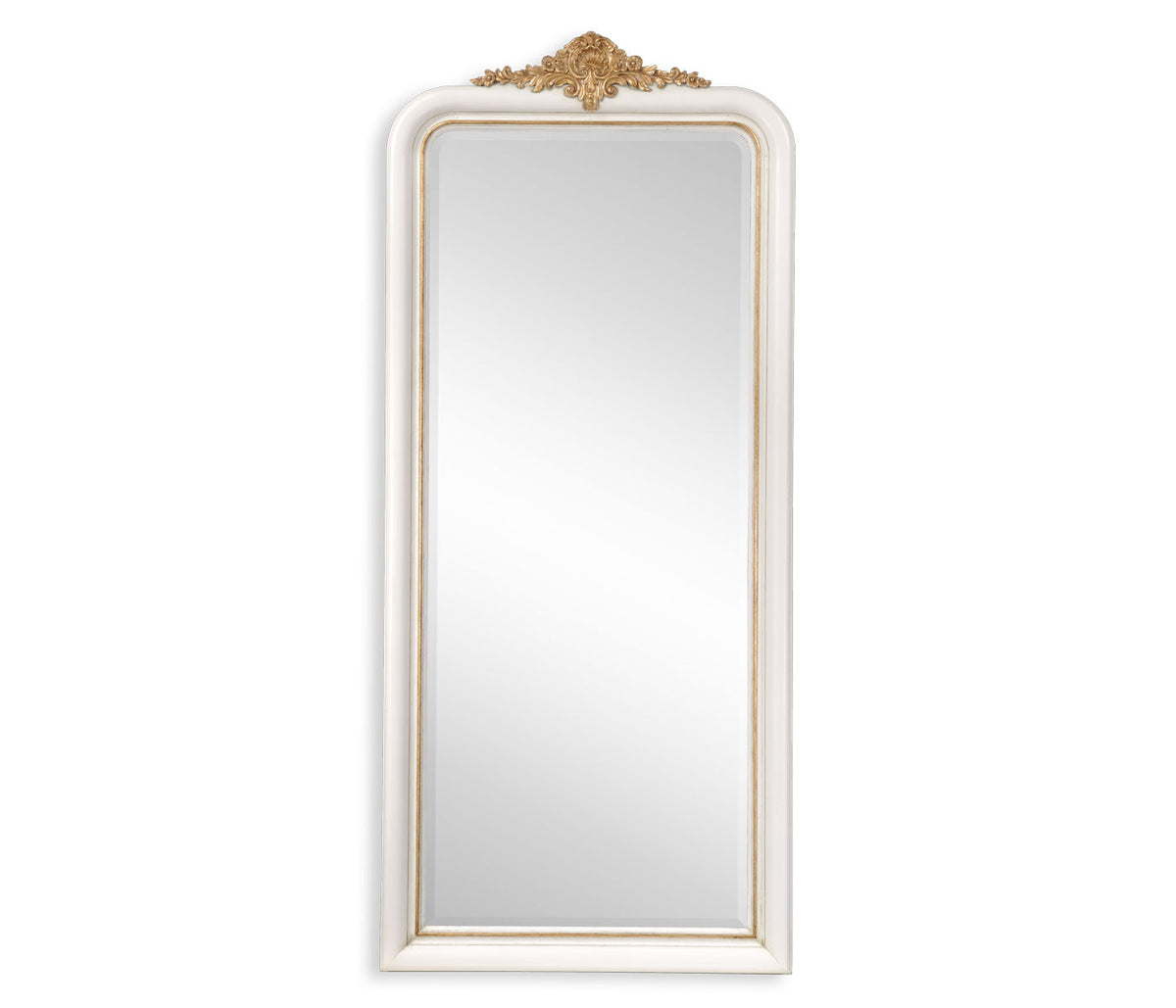 Julienne White Gilt Floor Mirror