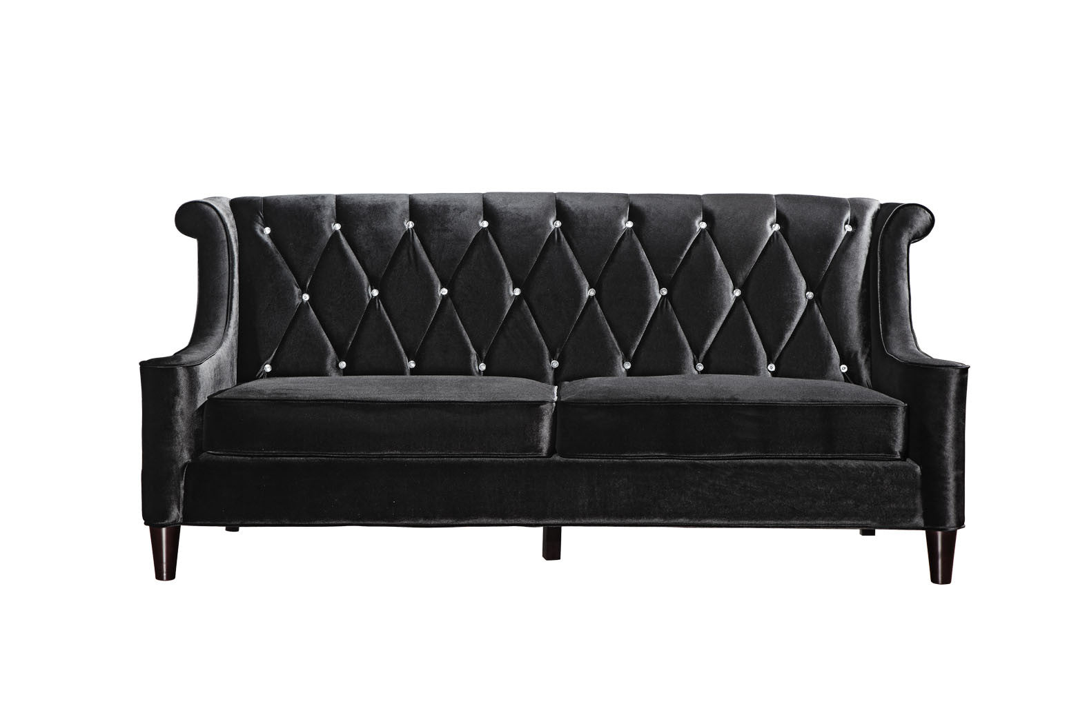 Barrister Velvet Sofa in Black – Vanity Mirror Co.