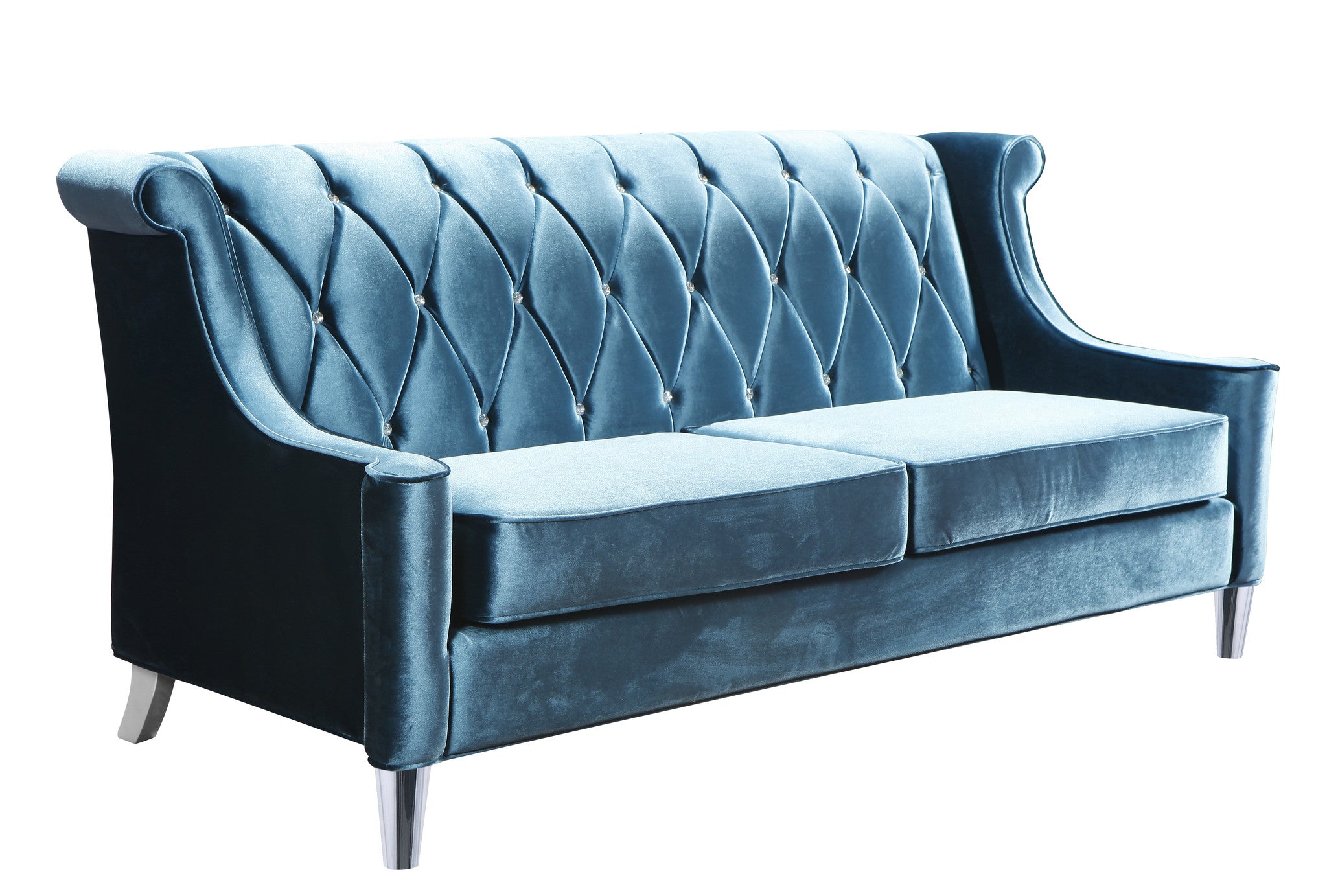 Barrister Velvet Sofa in Blue