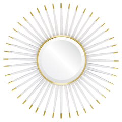 Liana Acrylic Sunburst Mirror - Brass