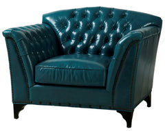 Jamison Peacock Leather Chair