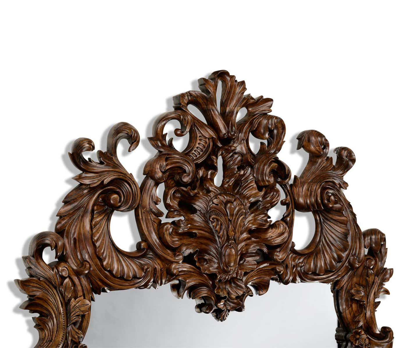 Walnut Rococo Mirror