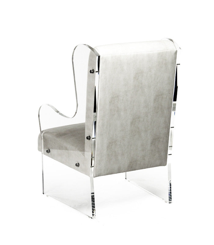 Art Deco Acrylic Wingback Chair