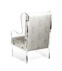 Art Deco Acrylic Wingback Chair