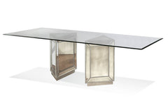 Marissa Mirrored Pedestal Dining Table
