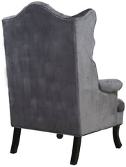 Madison Velvet Wingback Chair - Grey