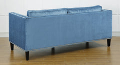 Minka Blue Velvet Sofa